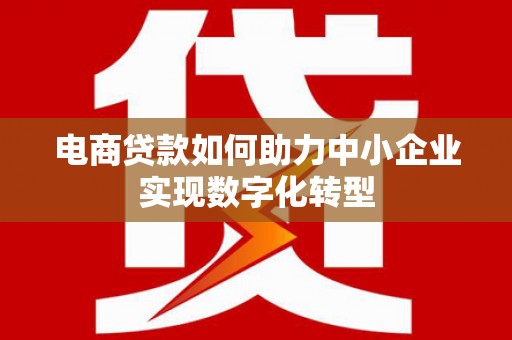 三元电商贷款如何助力中小企业实现数字化转型