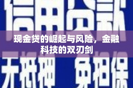 三元现金贷的崛起与风险，金融科技的双刃剑