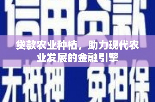 三元贷款农业种植，助力现代农业发展的金融引擎