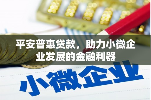 三元平安普惠贷款，助力小微企业发展的金融利器