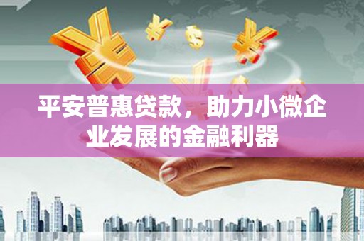 三元平安普惠贷款，助力小微企业发展的金融利器