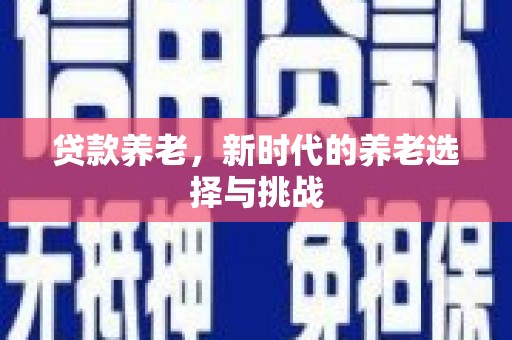 三元贷款养老，新时代的养老选择与挑战