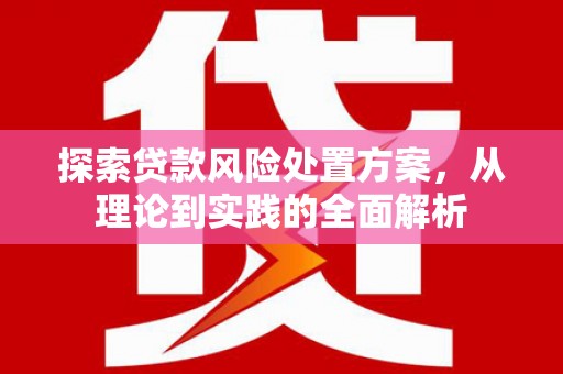 三元探索贷款风险处置方案，从理论到实践的全面解析