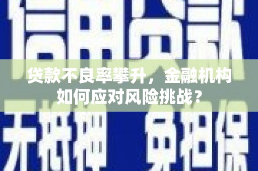三元贷款不良率攀升，金融机构如何应对风险挑战？