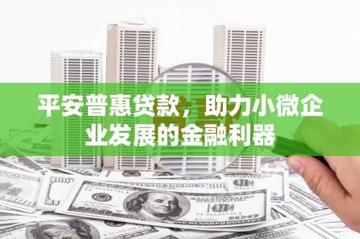 三元平安普惠贷款，助力小微企业发展的金融利器